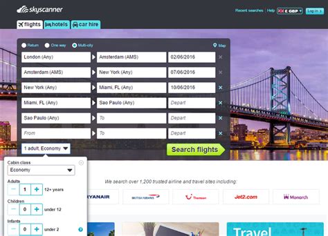 skyscanner multi city travel guide.